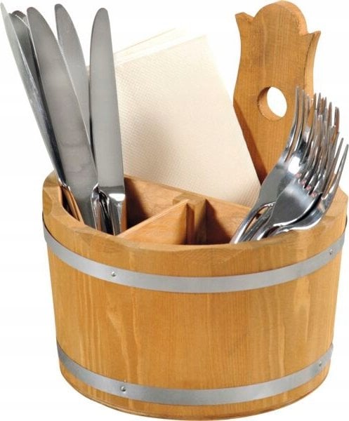 Kesper Dekoracyjny pojemnik na sztućce i serwetki, Ø 17 cm, Kesper