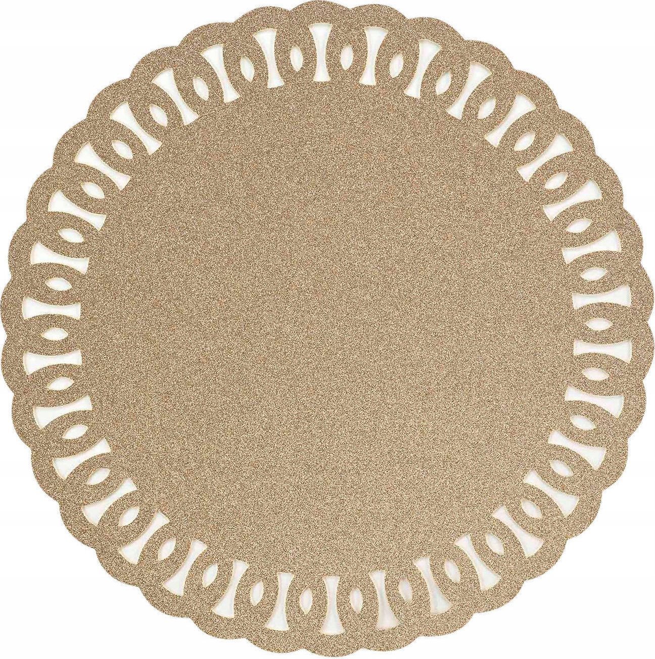 Douceur d`Interieur Podkładka na stół GUIRLANDE, brokatowa, Ø 38 cm