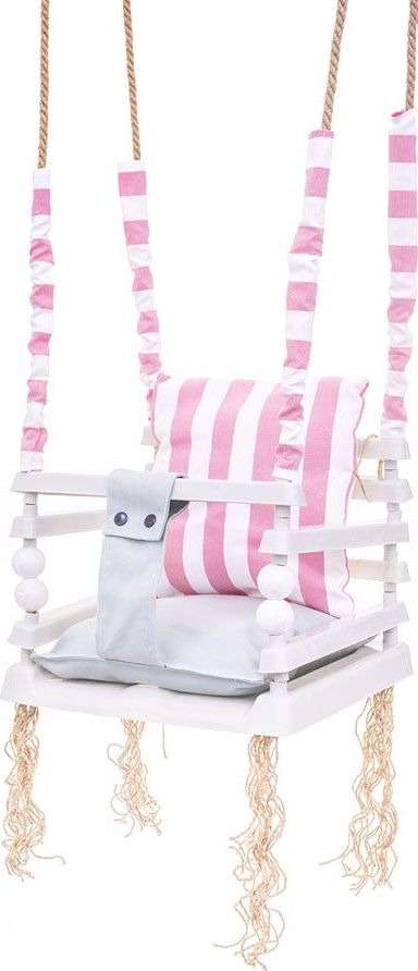 Huśtawka Elior Różowa huśtawka dla dziewczynki 3w1 - Pola (E11311)