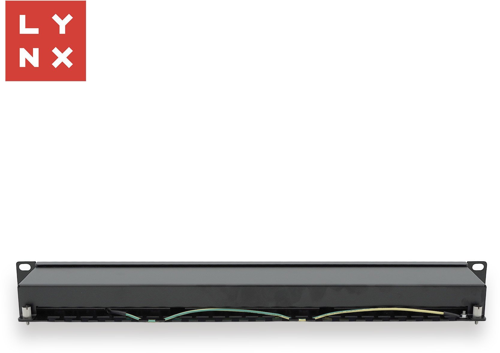 LYNX 19" patch panel 24-port, FTP Cat5e, 50µ, stíněný, černý