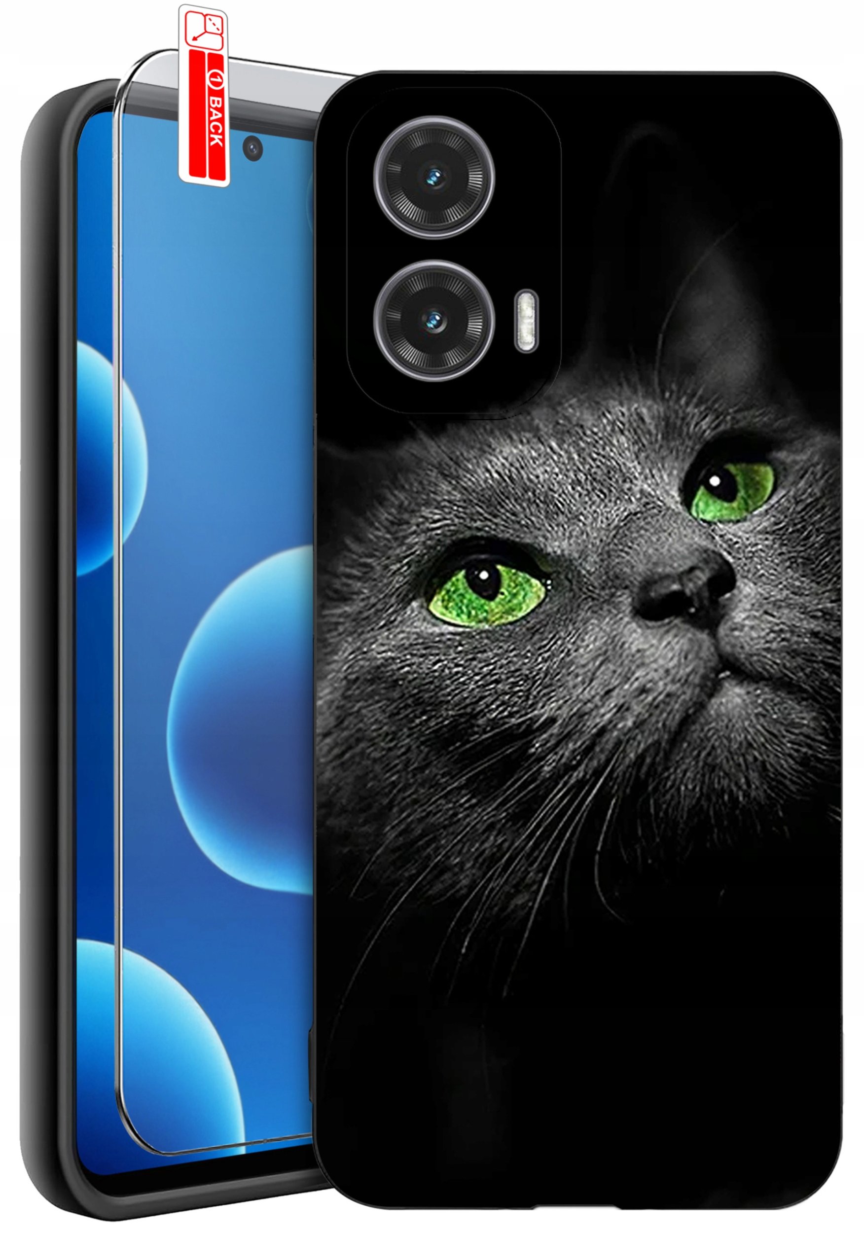 ETUI do Motorola Moto G45 5G | WZORY | SILIKONOWE MATT CASE + SZKŁO 9H