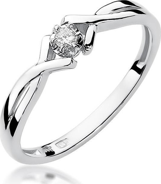 Best Diamonds złoty pierścionek z brylantem 0.04ct 24