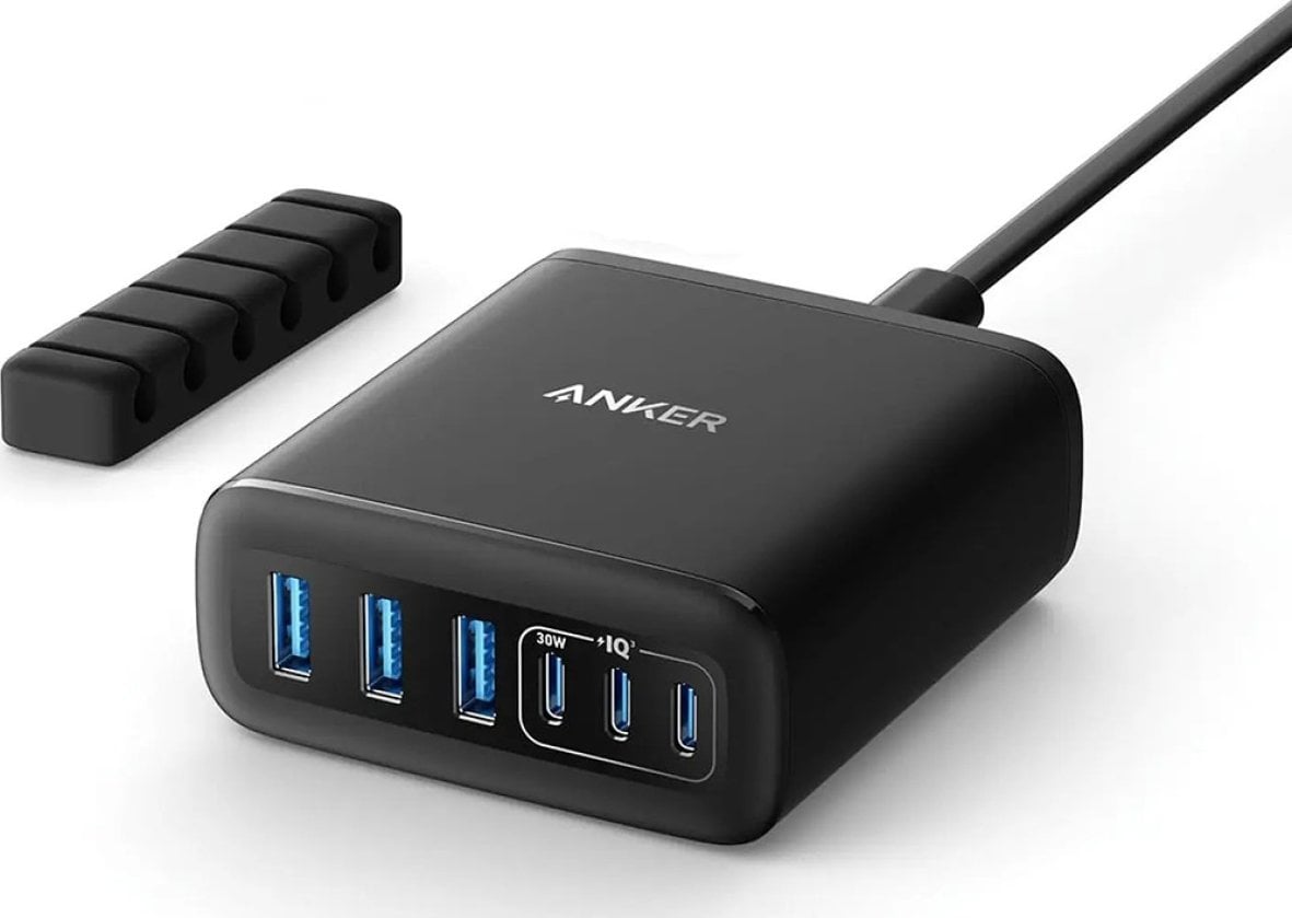 ANKER 6-in-1 Ladestation 112W 3x USB-A 3x USB-C schwarz