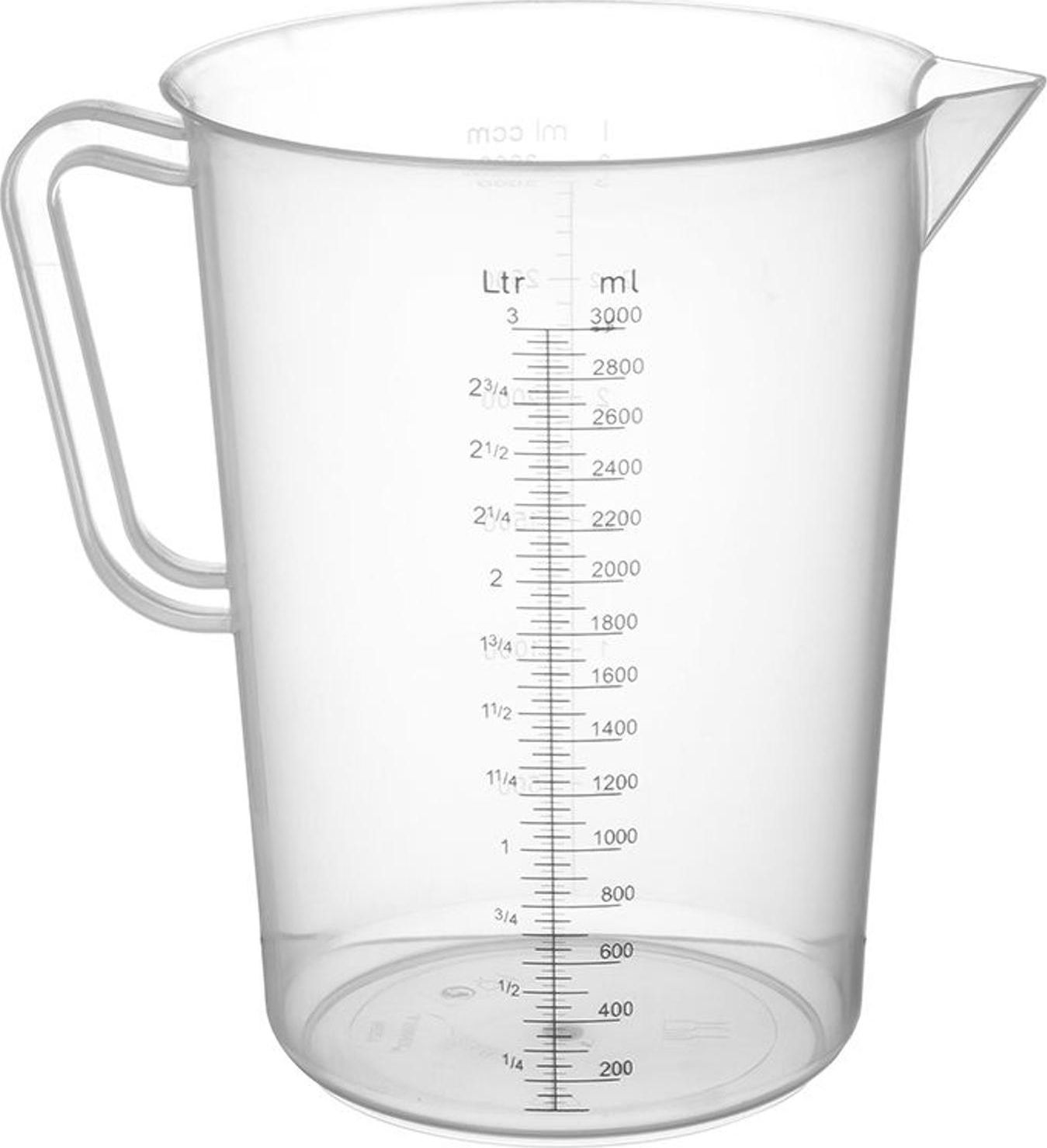 Hendi Miarka spożywcza z podziałką z polipropylenu 3 l - Hendi 567401 Miarka spożywcza z podziałką z polipropylenu 3 l - Hendi 567401