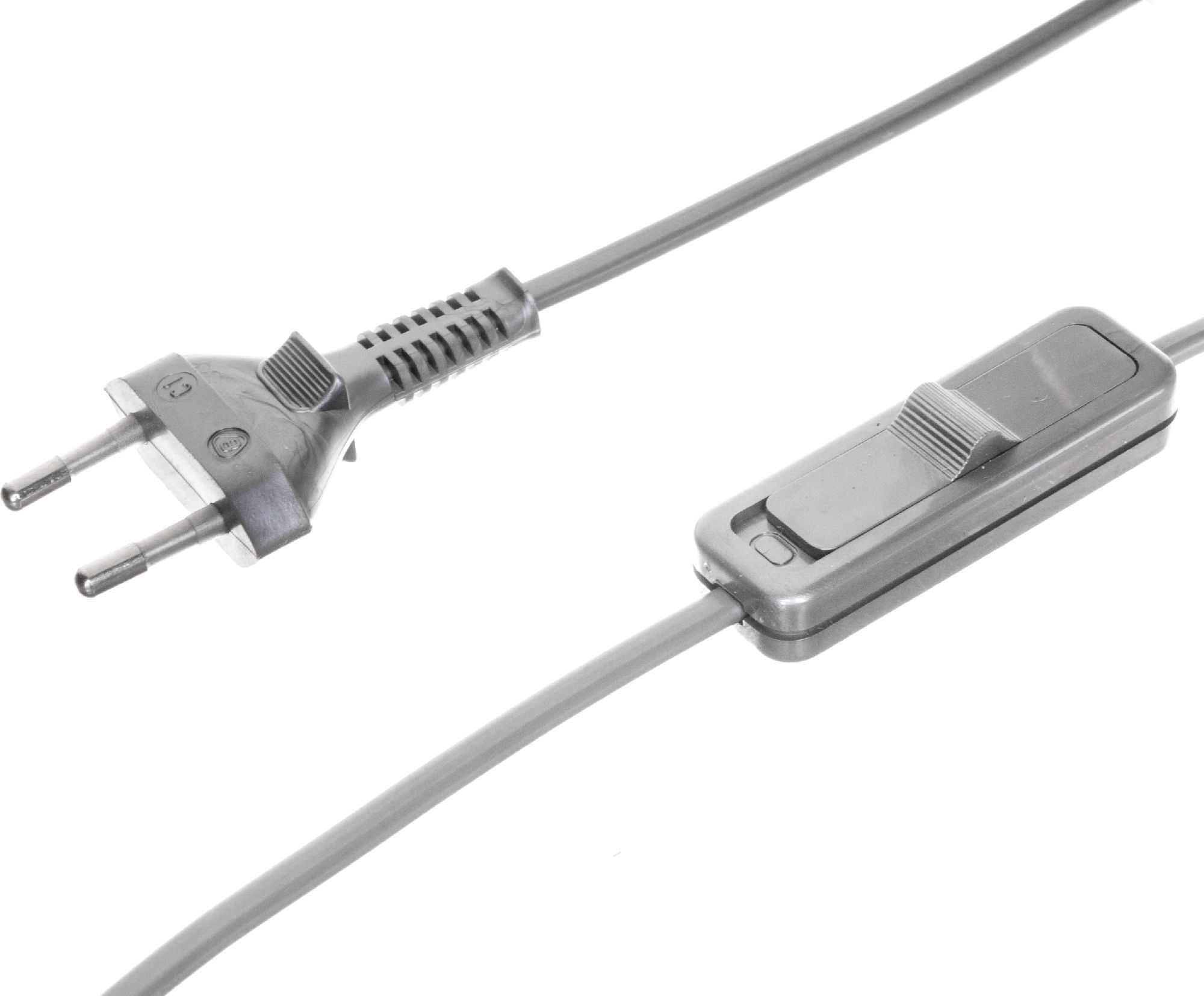 Zamel Sznur przyłączeniowy z wyłącznikiem SP/W-190cm srebrny SP/W-190/2X0,5/-SRB (YNS10000502)