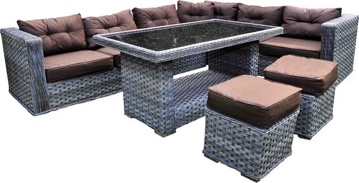 Bello Giardino Komplet Z Technorattanu Maestoso Szary