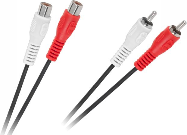 Kabel RCA (Cinch) x2 - RCA (Cinch) x2 5m czarny (KPO2661-5)