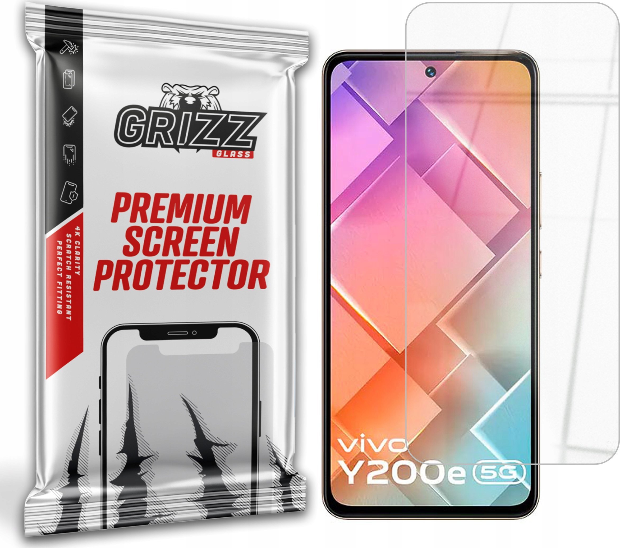 GrizzGlass Szkło hybrydowe GrizzGlass HybridGlass do Vivo Y200e