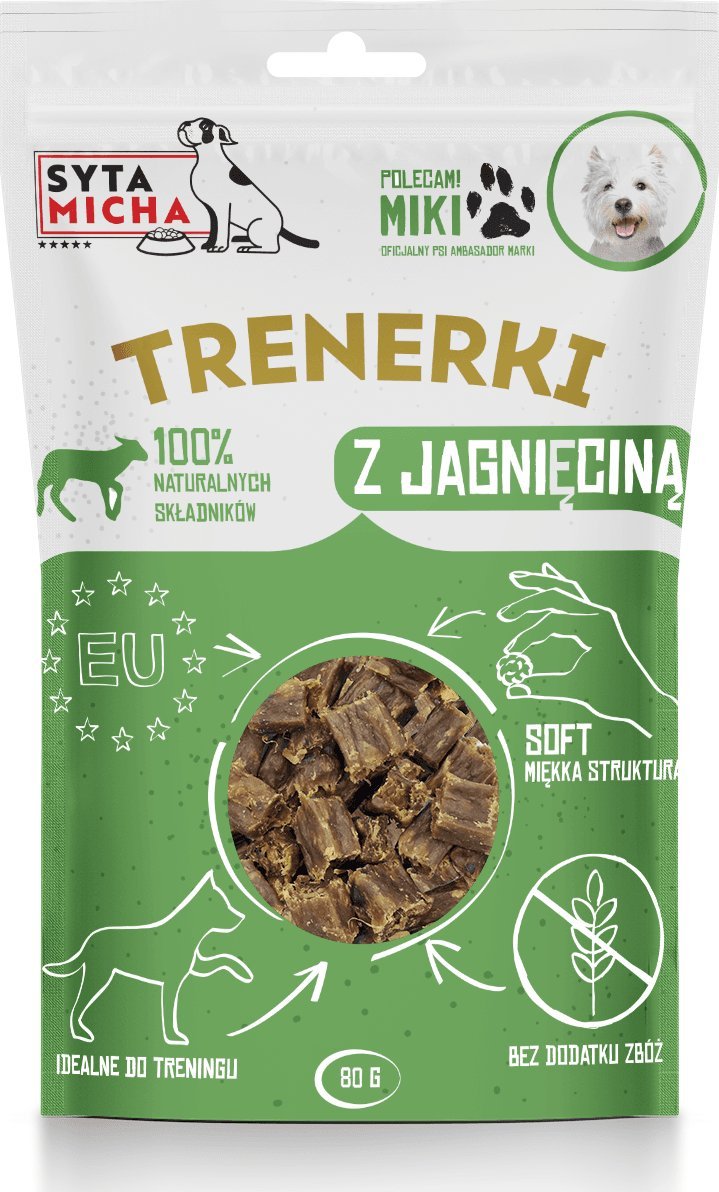 Syta Micha SYTA MICHA Trenerki z Jagnięciną dla psa 80g