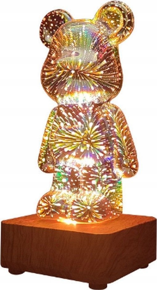 OEM Lampka nocna LED 3D Miś Art Deco stojący L3GFBD