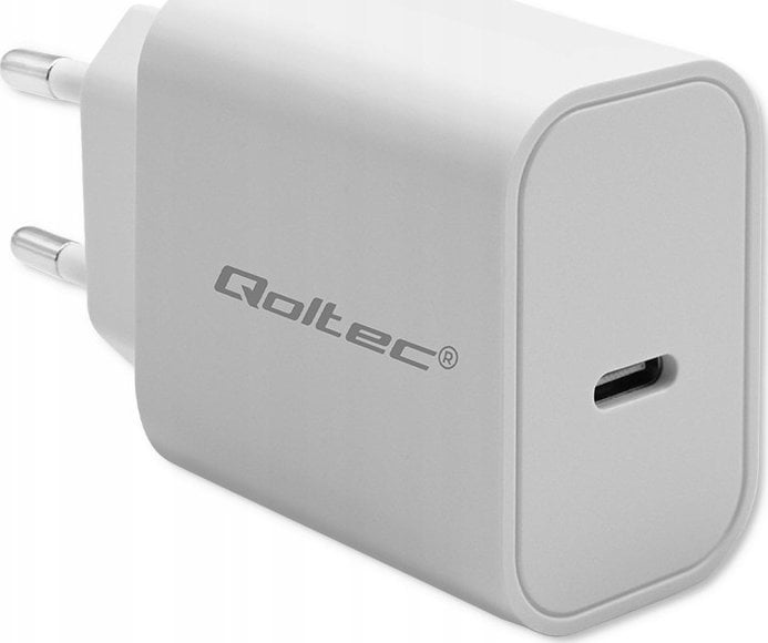 Ładowarka Qoltec Ładowarka Super Quick PD | USB-C | 20W | 5-12V | 1.67-3A | Biała