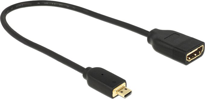 Adapter AV Delock HDMI Micro - HDMI czarny (65687)