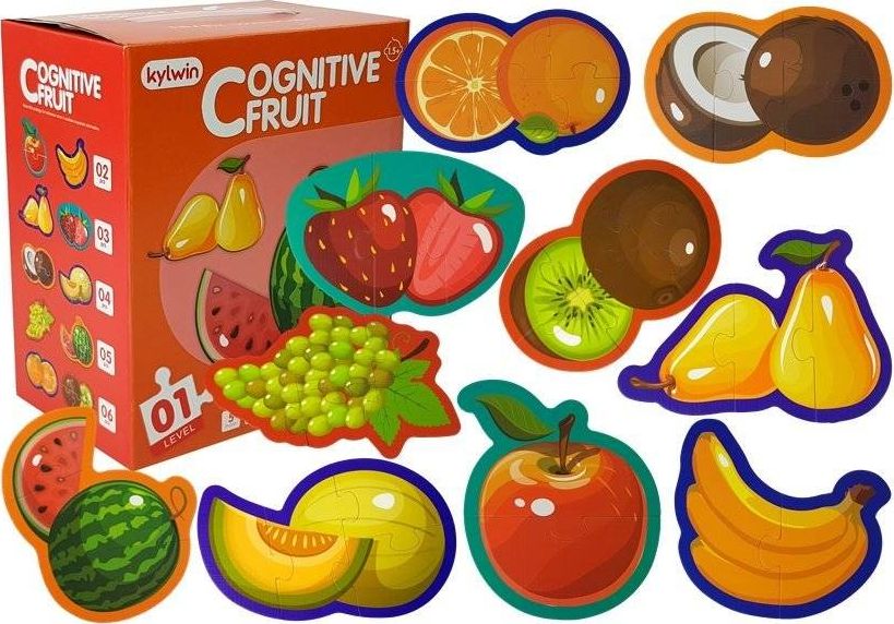 Lean Sport Puzzle Edukacyjne Dla Niemowląt Owoce 5 Części 40 Elementów