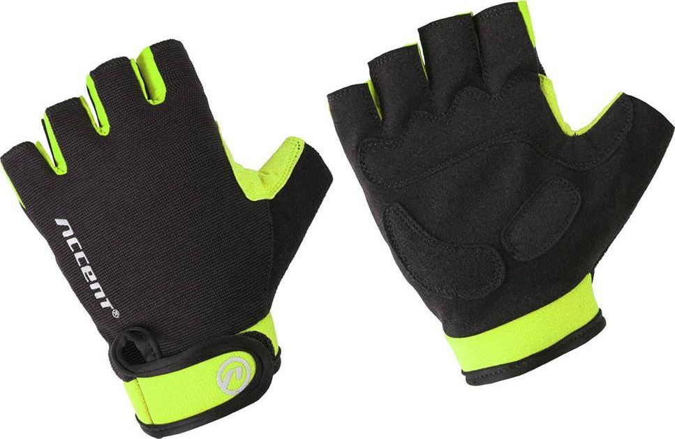 Accent Rękawiczki Accent Bora czarno-żółte fluo XXL M