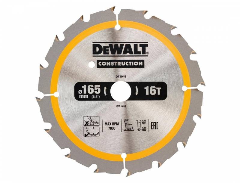 Dewalt Piła tarczowa 165x20mmx16z - DT1948-QZ