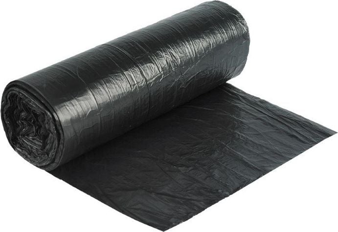 Aglo3 Aglo3 - Worki na śmieci, czarne, folia recyklingowa HDPE, 50 sztuk - 60 l