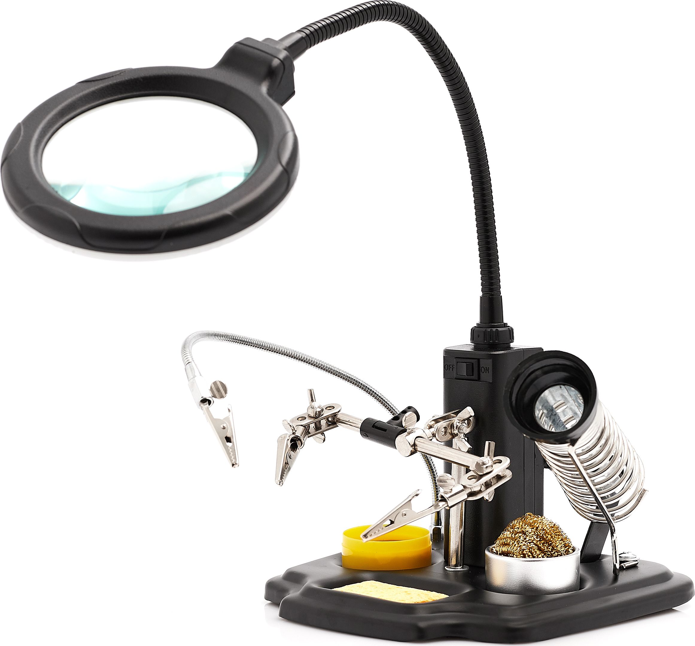 Techrebal TRZECIA RĘKA 8W1 PODŚWIETLENIE LUPA CZYŚCIK ZD-10Y