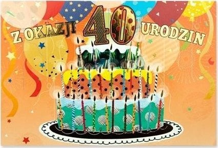 Pan Dragon Karnet B6 Urodziny 40