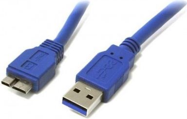 Kabel USB Techly USB-A - micro-B 3 m Niebieski (ICOC-MUSB3-A-030)