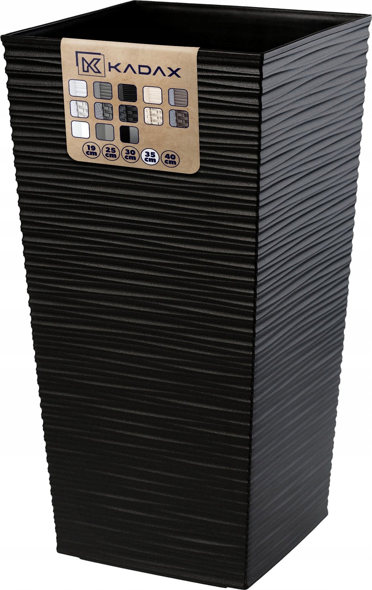 Kadax KADAX Doniczka Donica 34x68cm Wkład Czarna Dłuto