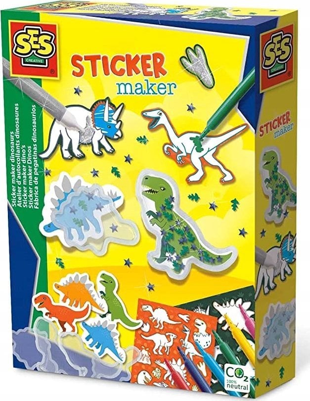 SES SES Stwórz naklejki- dinozaury 14282 42827