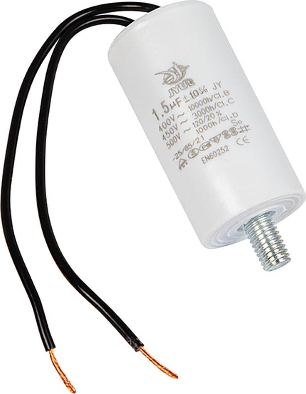 PCE Kondensator silnikowy 1,5uF/450VAC z przewodami