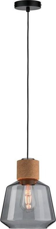 Lampa wisząca Paulmann Neordic Elia Lampa wisząca max. 1x20W E27 230V Szkło przydymione/Korek