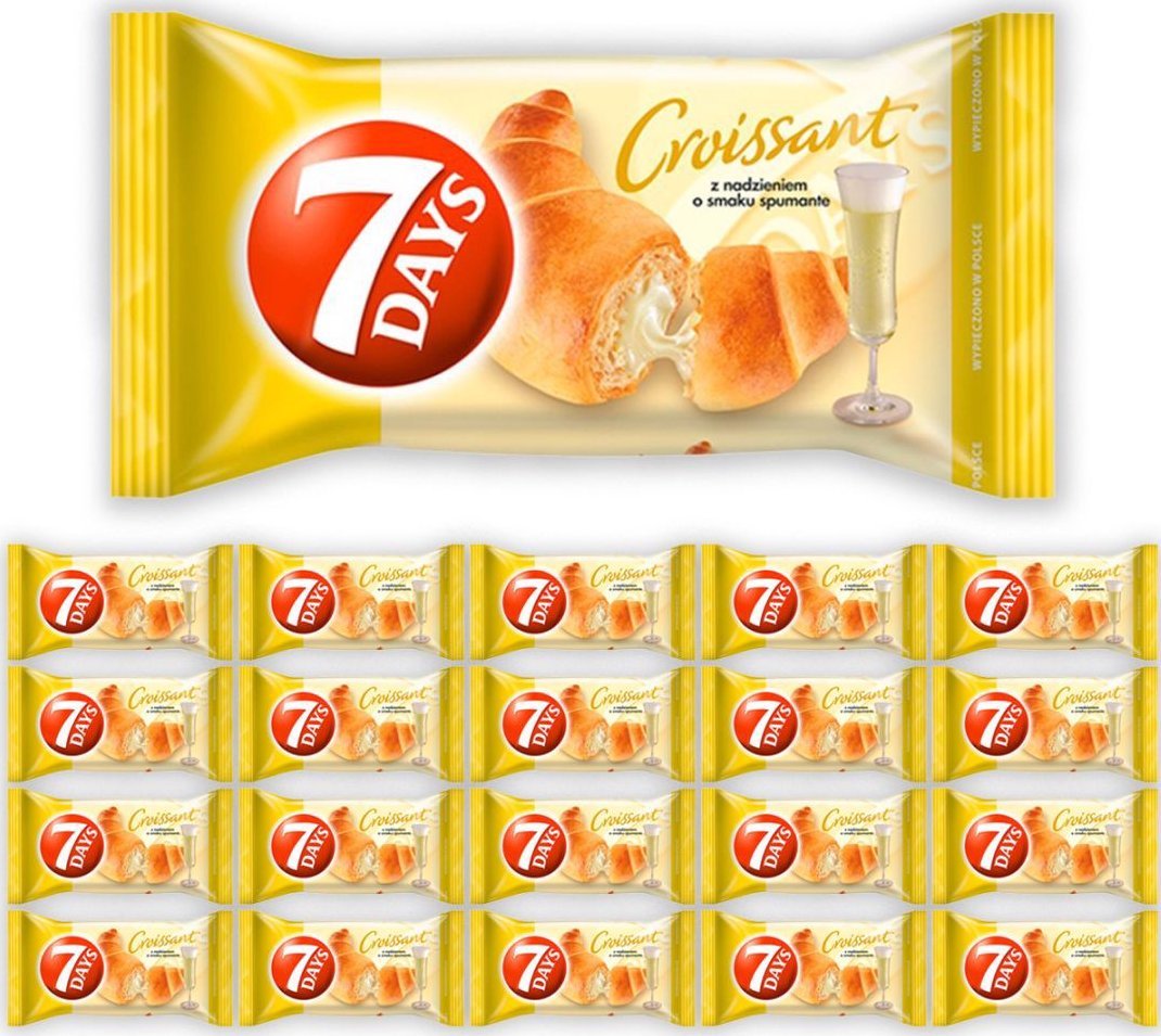 7 DAYS 7 Days Croissant z nadzieniem o smaku szampana 60 g x 20 sztuk