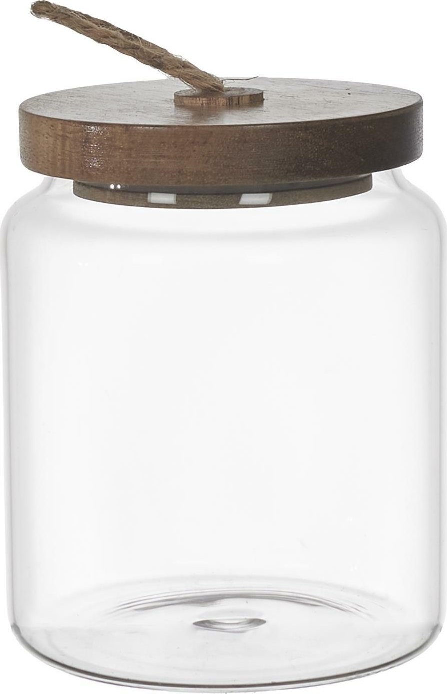 Intesi SŁOIK SZKLANY Z POKRYWKĄ Z AKACJI 13 CM