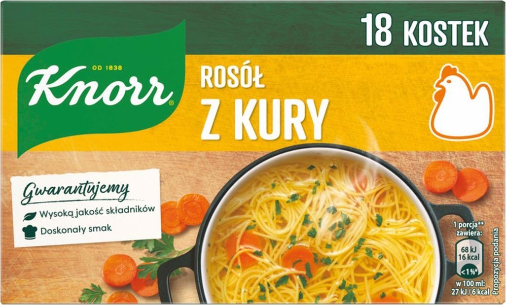 KNORR Knorr Rosół z kury 180 g (18 x 10 g)