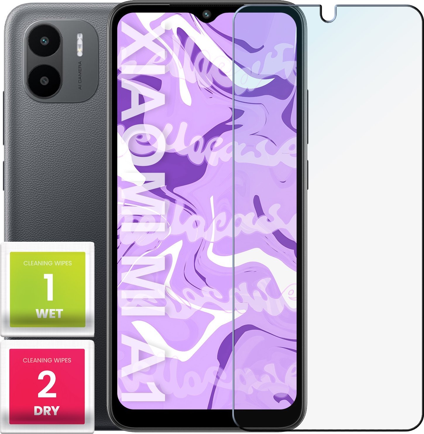 Hello Case Szkło Hartowane do Xiaomi Redmi A1 (szybka 9H, płaskie 2.5D, ochronne)