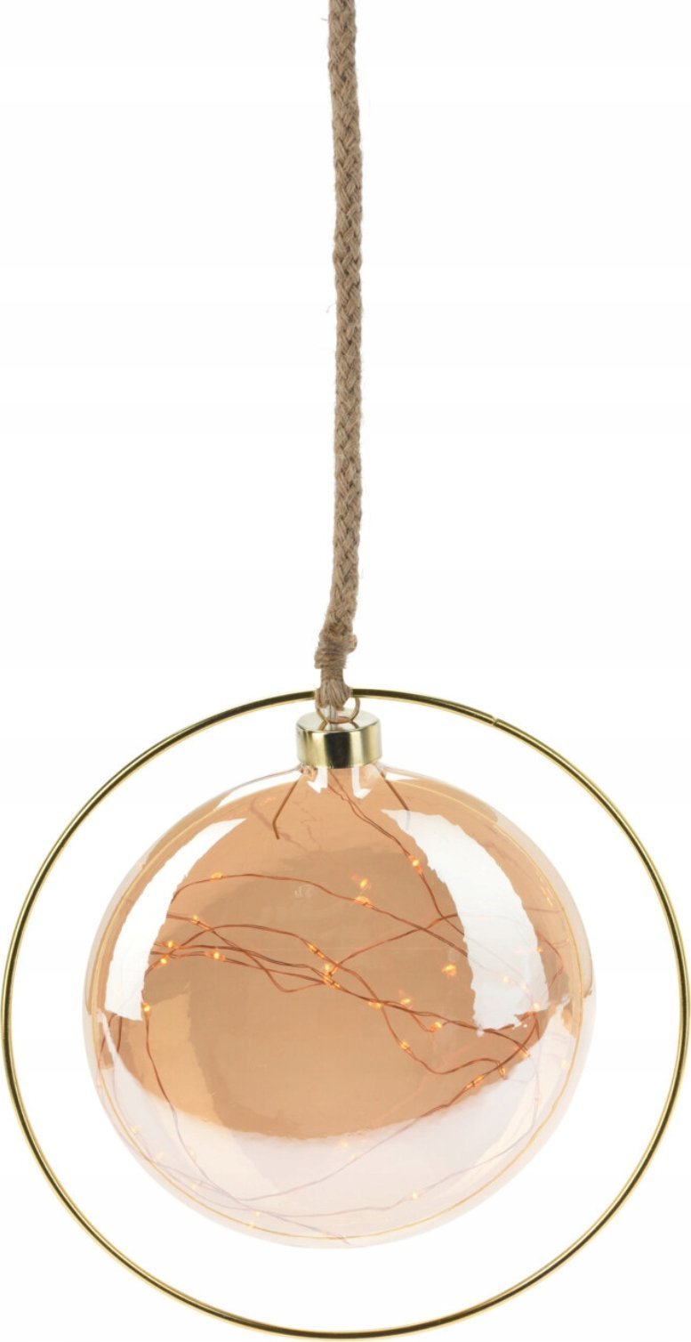 Dekoracja świąteczna Home Styling Collection Ozdobna kula szklana z dekoracją LED, Ø 15 cm