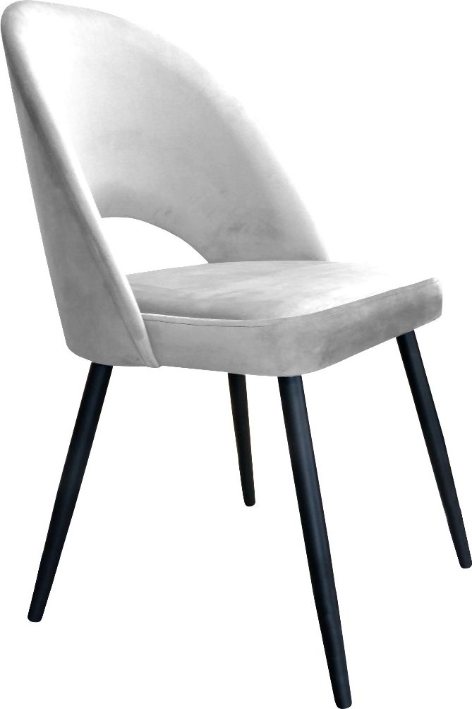 Atos Krzesło ISKAR VELVET jasno szare nowoczesne z kubełkowym oparciem ATOS