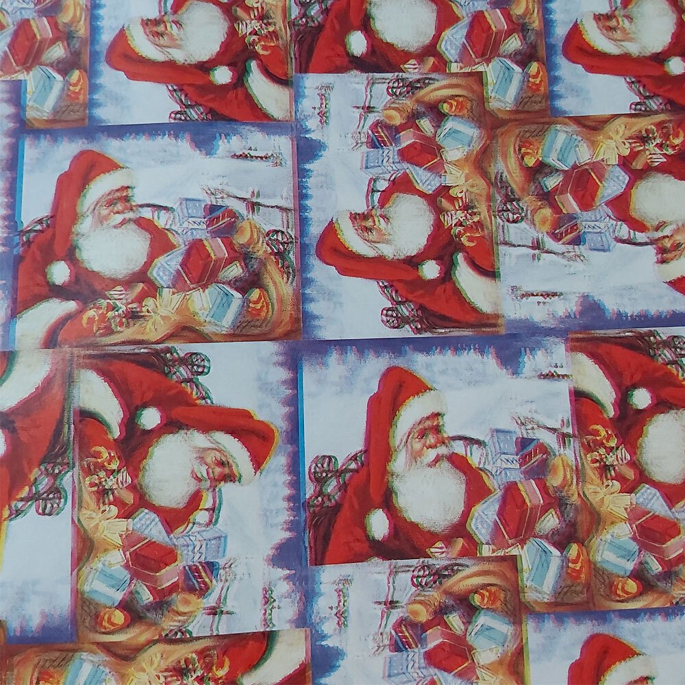 Papier świąteczny Święty Mikołaj 57cmx20m 20m60