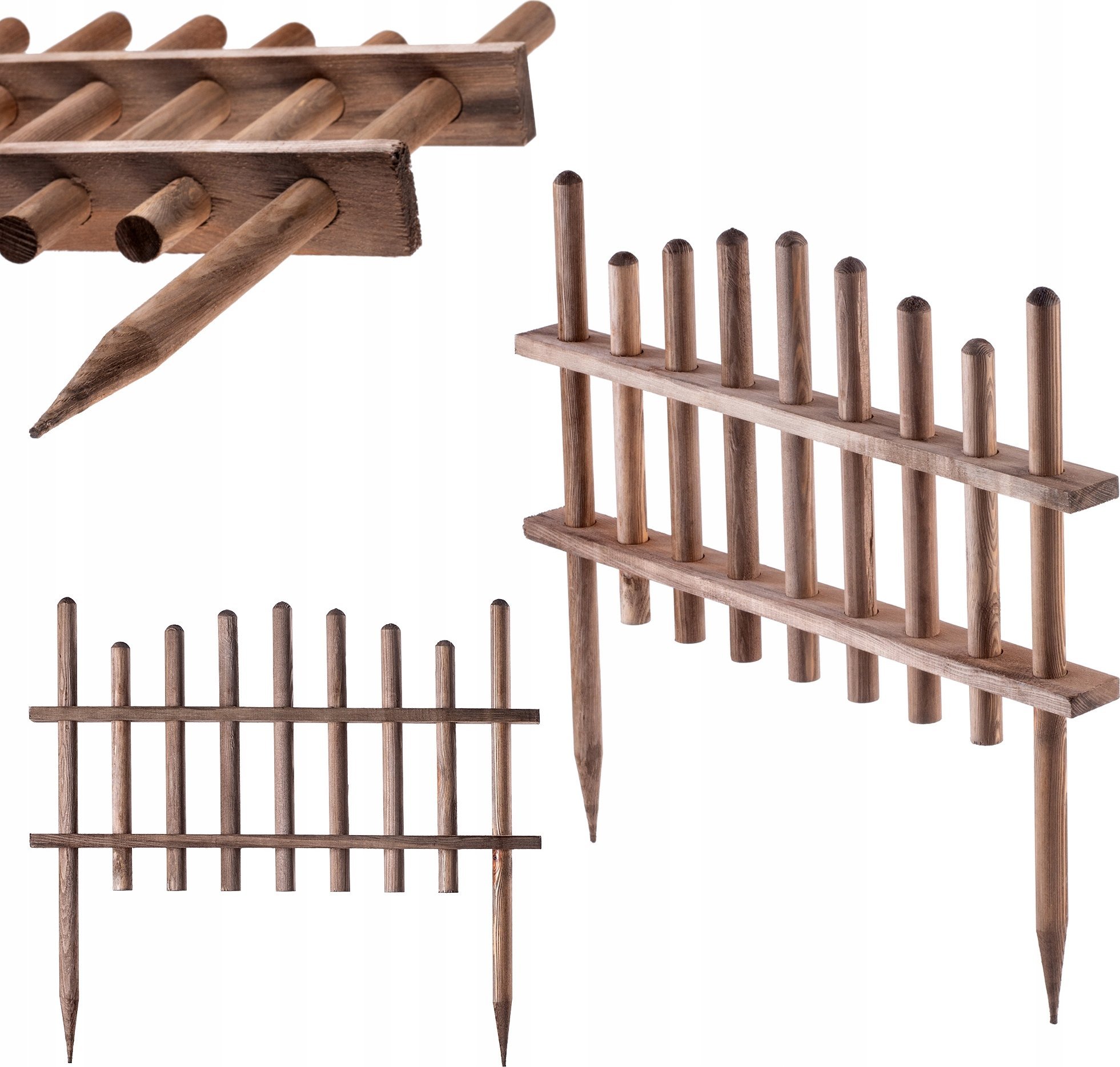 Kadax KADAX Płotek Ogrodowy Drewniany Palisada 60cm