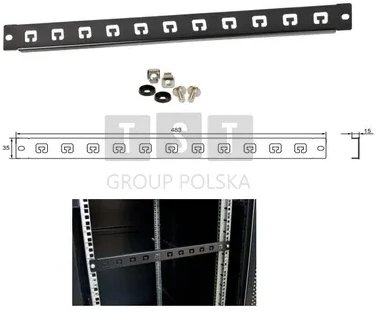 RAOK-1T Organizer kabli do szaf RACK płaski