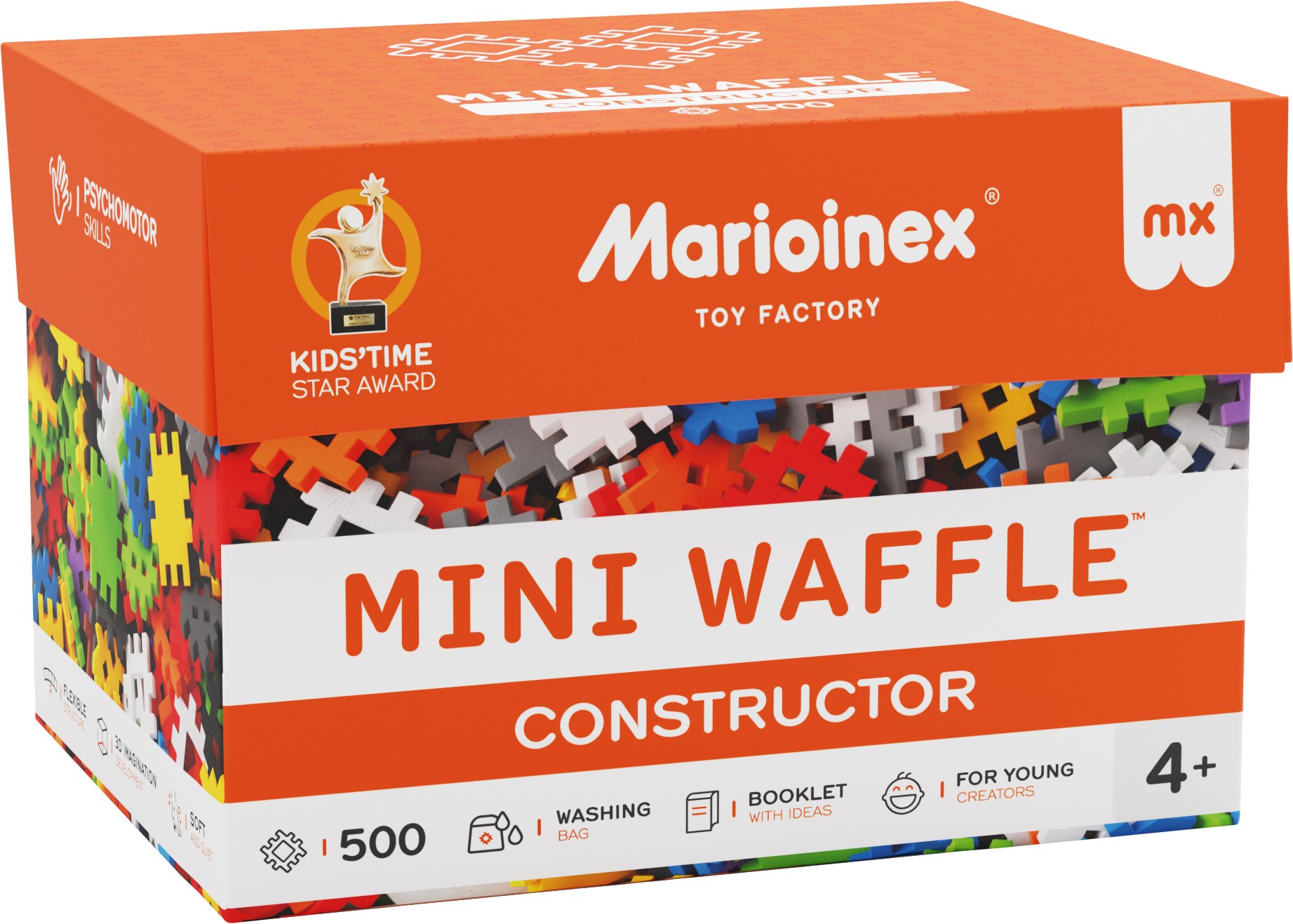 Marioinex Klocki Waffle mini 500 szt. Konstruktor w pudełku (902288)