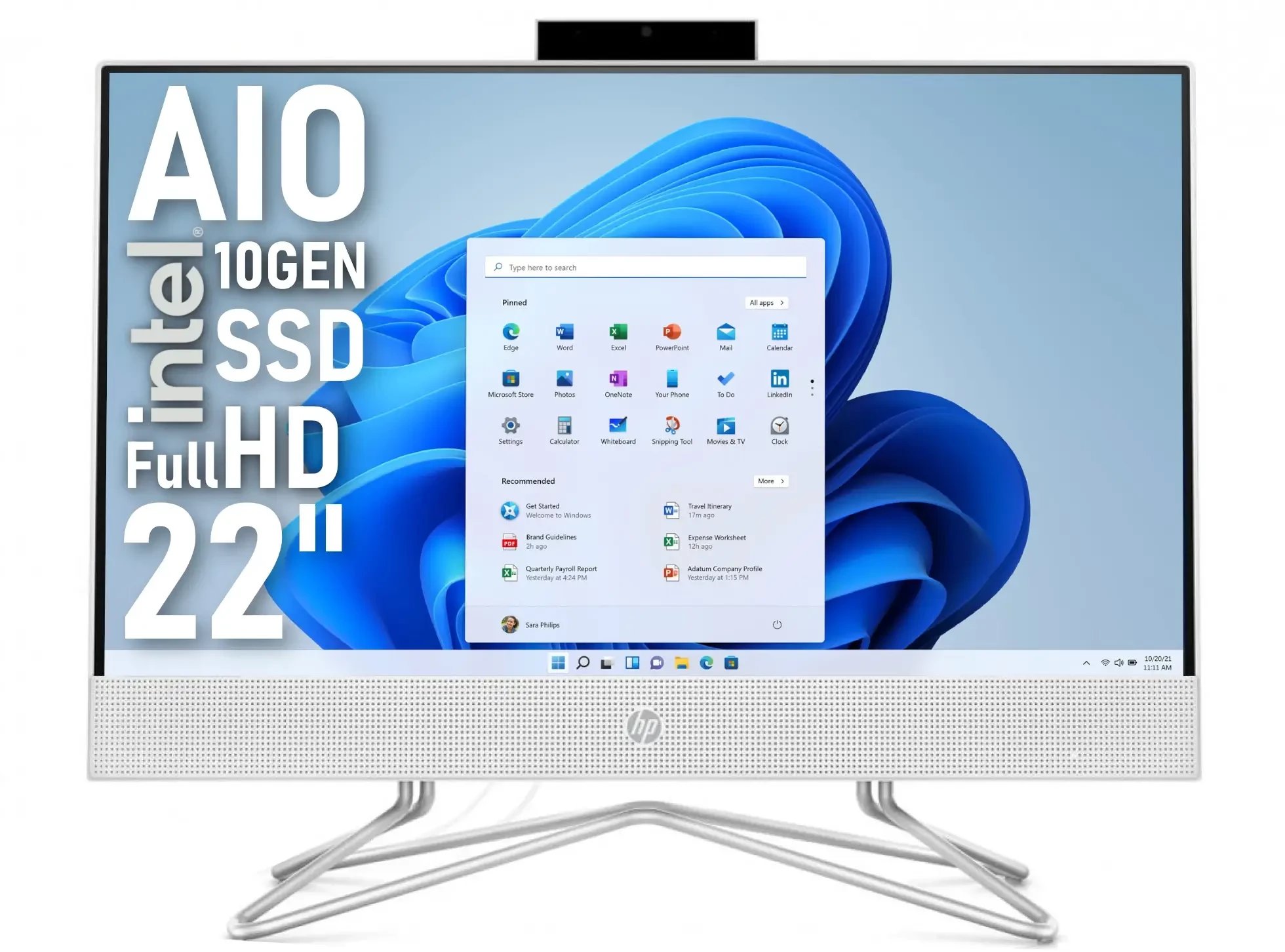 HP 200 G4 22 AIO i3-10110U 32 GB 1 TB SSD 22" IPS Windows 11 Professional