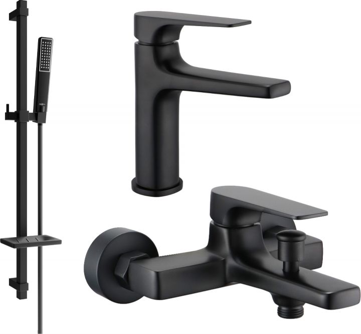 Mexen Mexen Lynx DQ72 zestaw wannowy, czarny - 745903DQ72-70