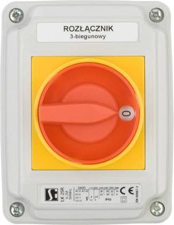 Spamel Łącznik krzywkowy 0-1 4-B PULP żółto-czerwony (ŁK25R-2.8211OB2ZC)