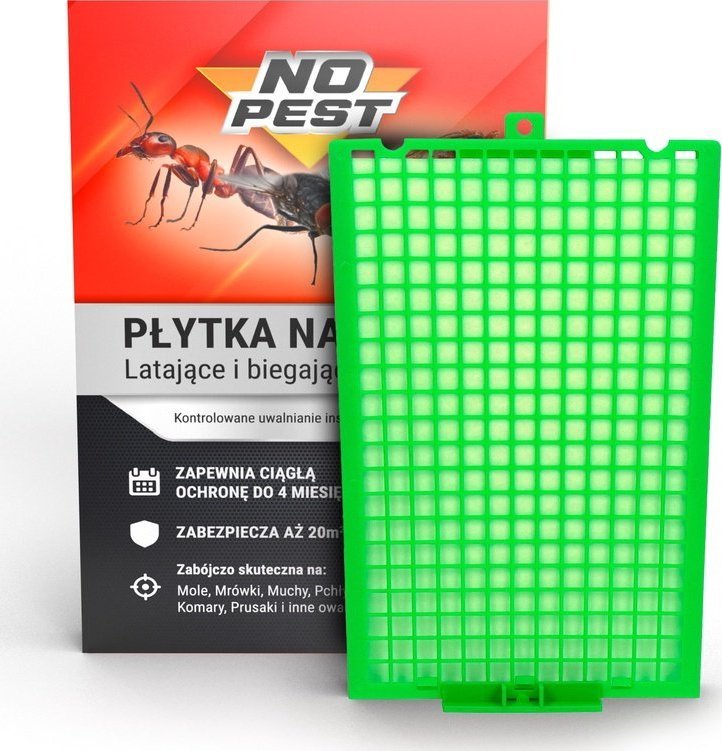 NO PEST Płytka na Owady Latające i Biegające Pułapka Środek na Karaluchy Pająki Mrówki Pluskwy Rybiki Muchy Komary Mole