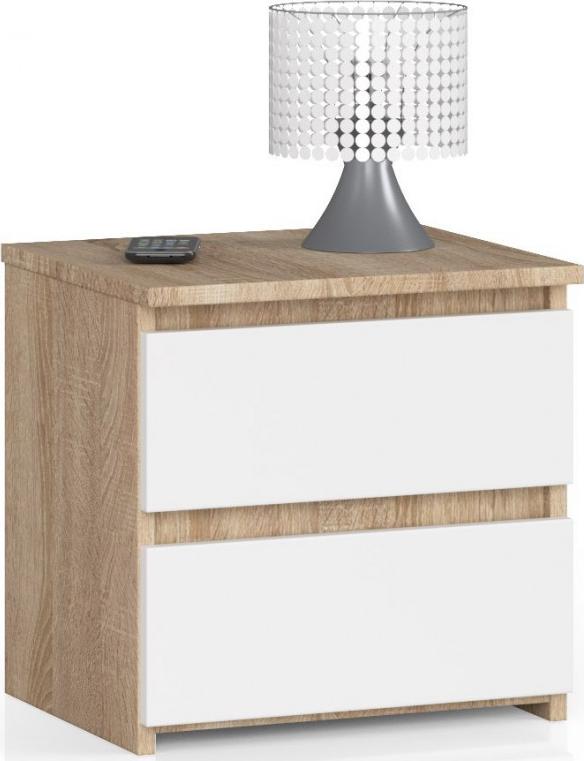 Fabryka Mebli Akord SZAFKA NOCNA CL2 40 cm SONOMA / BIAŁA