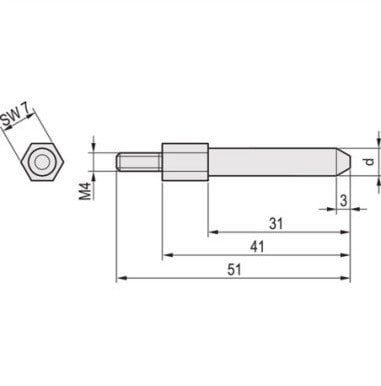 SCHROFF Sworzeń coding EuropacPRO SNCF, diameter 6,5 mm