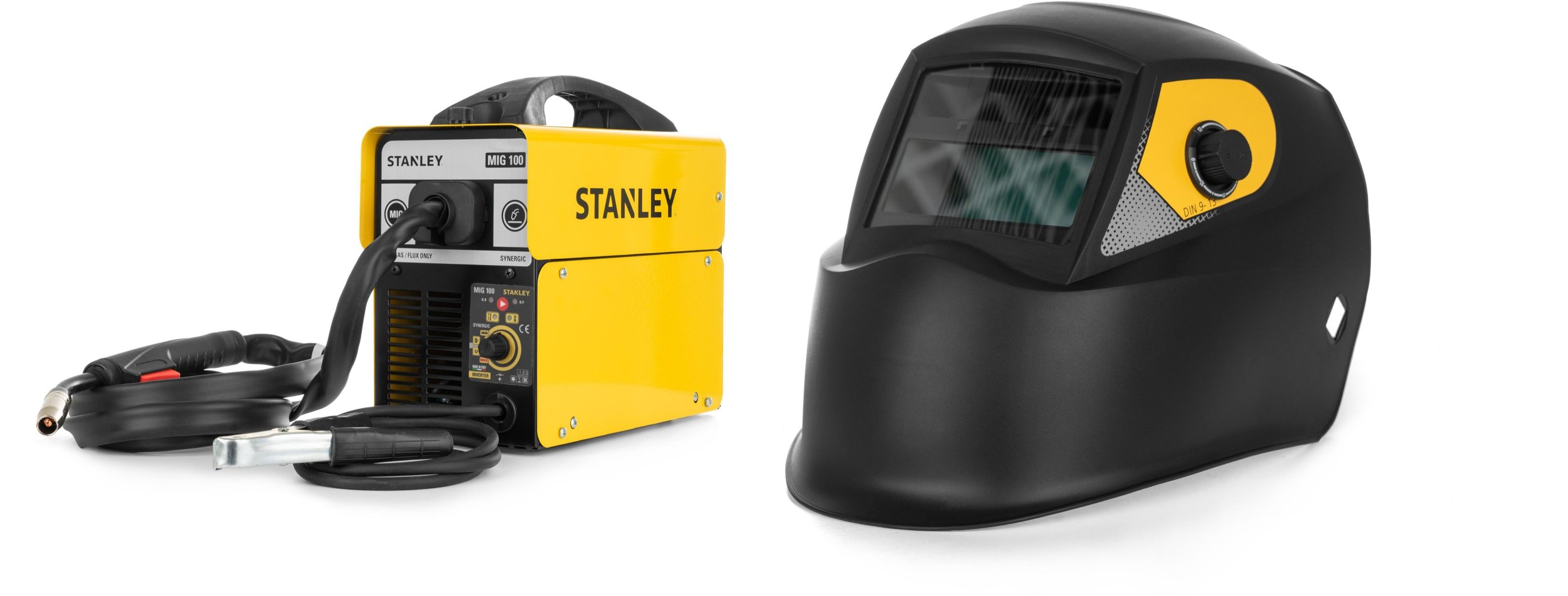 Stanley inwerterowa spawarka mig/mag 100 a, no gas + przyłbica lcd e-protection 2000 e