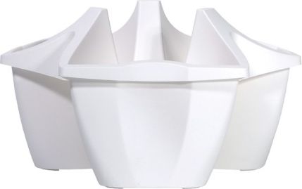 Prosperplast Doniczka CROWN 480mm biała - DCRO600-S449