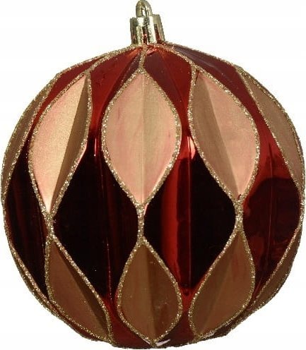 Kaemingk Bombka choinkowa nietłukąca 10cm Czerwono-złota