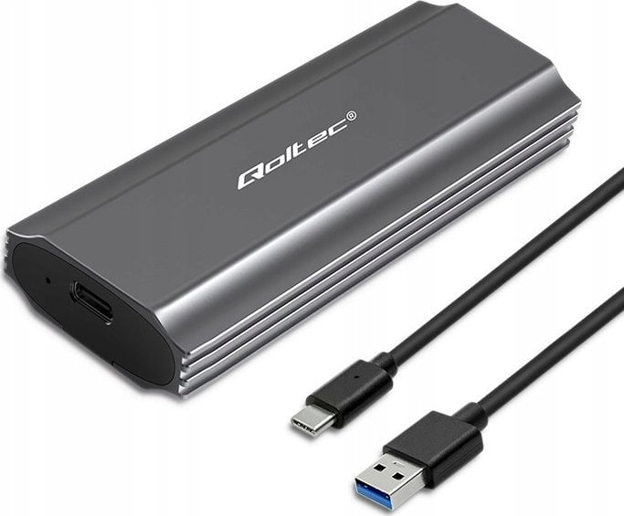 Kieszeń Qoltec Obudowa/kieszeń Qoltec NV2271 na dysk M.2 SSD | SATA | NVMe | USB-C | 2TB