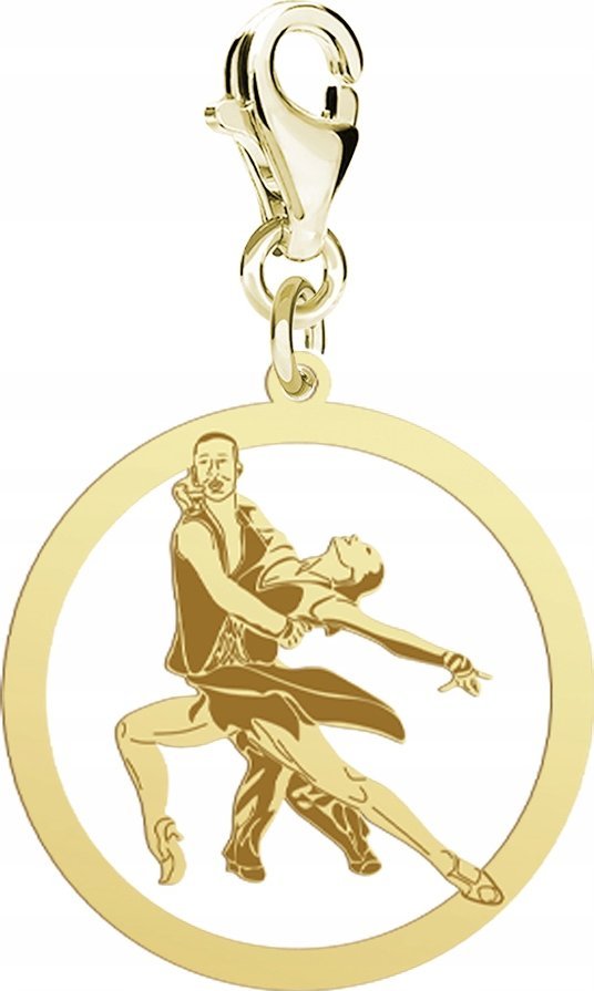 Radziszewska Jewellery Charms Złoty Taniec Latino Prezent Biżuteria Zawieszka 925 ŻYCZENIA GRATIS