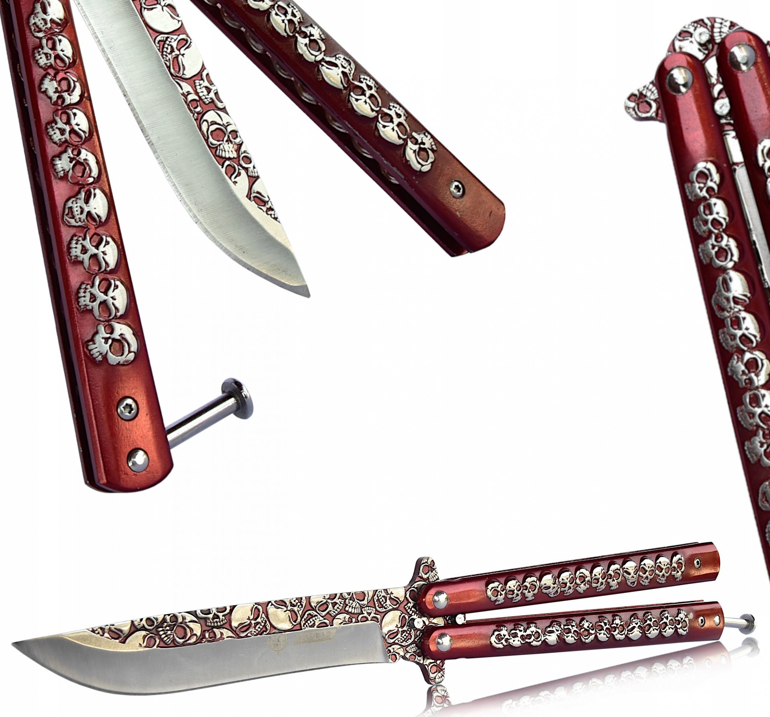 Kandar Kandar nóż Motylkowy Balisong Butterfly Zdobiony