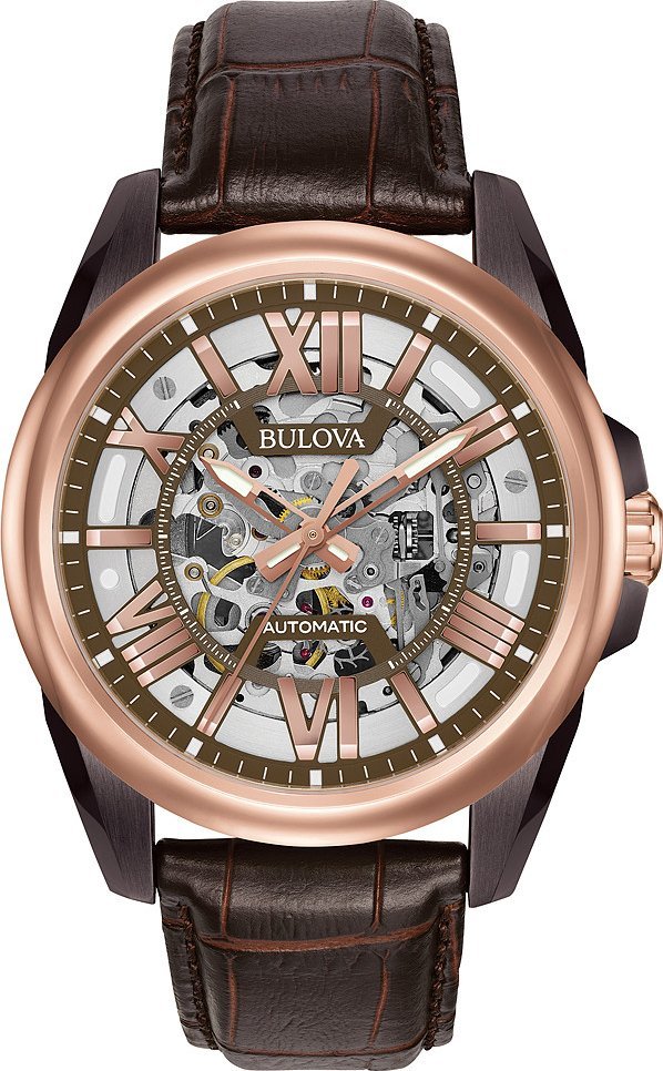 Zegarek Bulova Zegarek męski Bulova 98A165 brązowy
